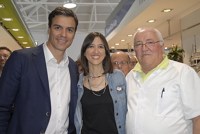 Pedro Sánchez en un acto de campaña electoral.