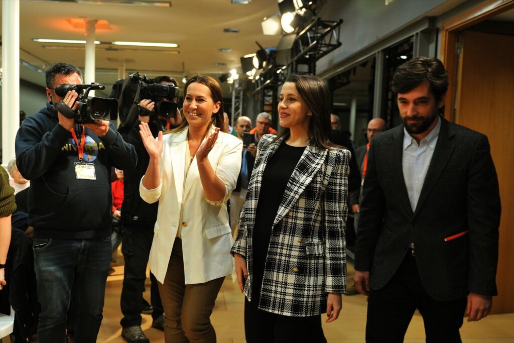 Inés Arrimadas y el eurodiputado de Ciudadanos Adrián Vázquez