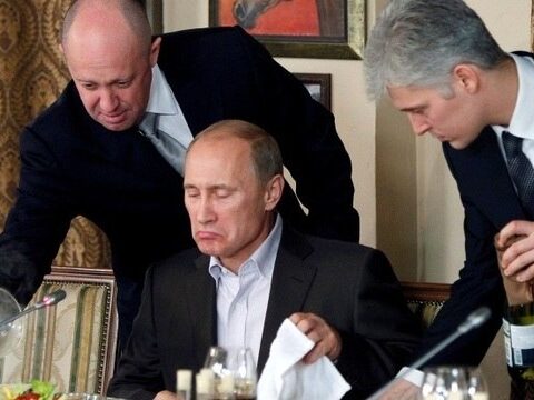 Yevgeny Prigozhin, dueño del Grupo Wagner, y el presidente Putin, en noviembre de 2018.
