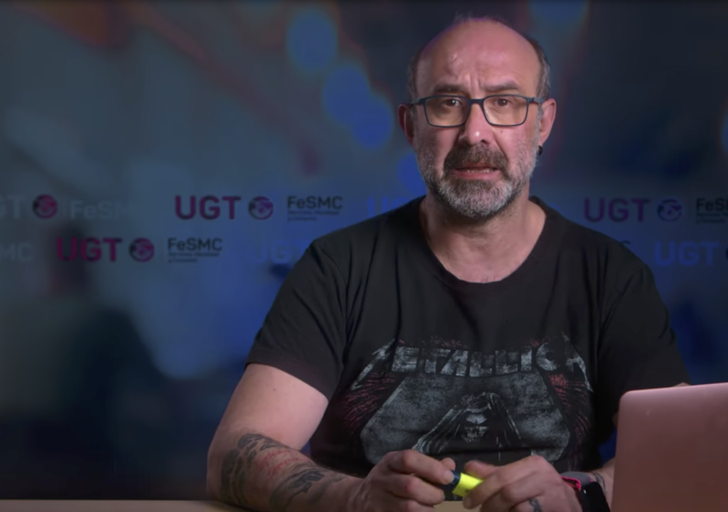 Ángel García, portavoz de los vigilantes en el conflicto con Guardias civiles.