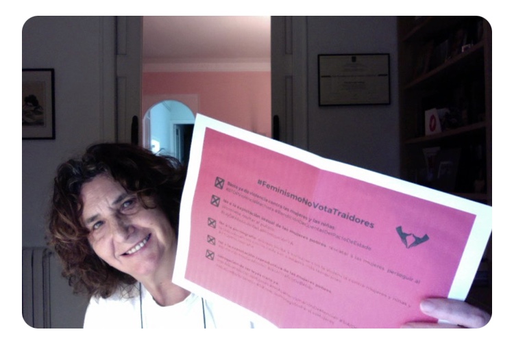 La feminista Juana Gallego y su voto