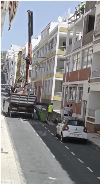 Los vecinos denuncian que hay operarios que acuden a la "zona de exclusión". Imagen cedida por la Plataforma Jaraco.