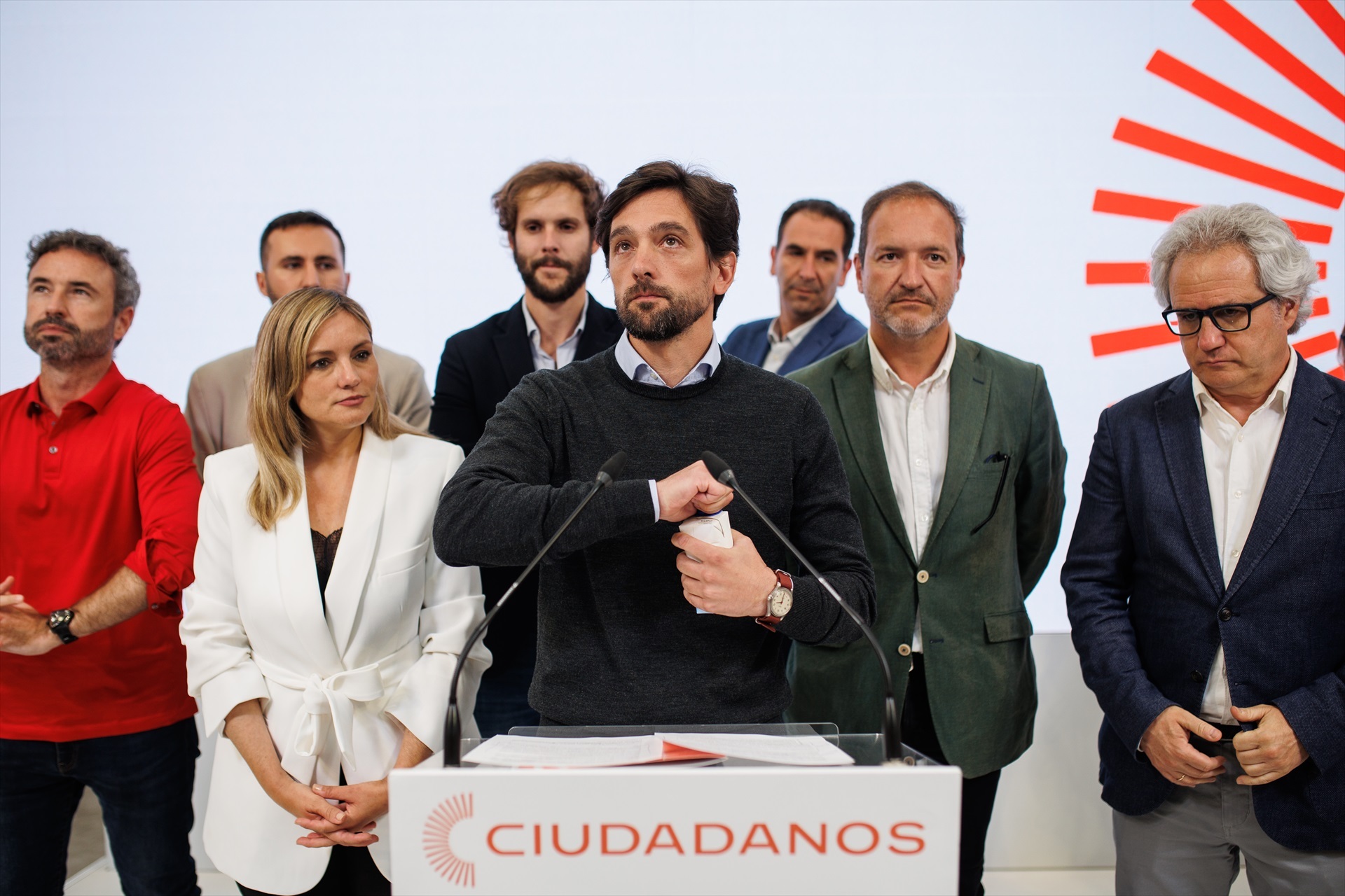 Ciudadanos en una rueda de prensa reciente.