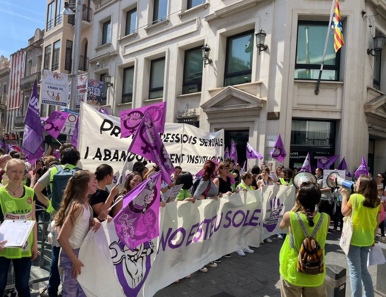 Manifestación Badalona agresiones sexuales